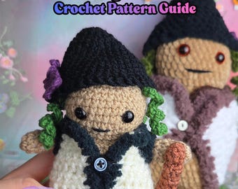 Crochet pattern Mandrake in tranditional shepherd clothes amigurumi