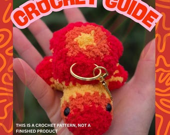 Elemental Fire Turtle crochet pattern amigurumi