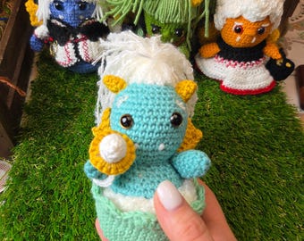 Crochet Ogre Baby Cub | Goblincore Monster Plush, Romanian Folklore