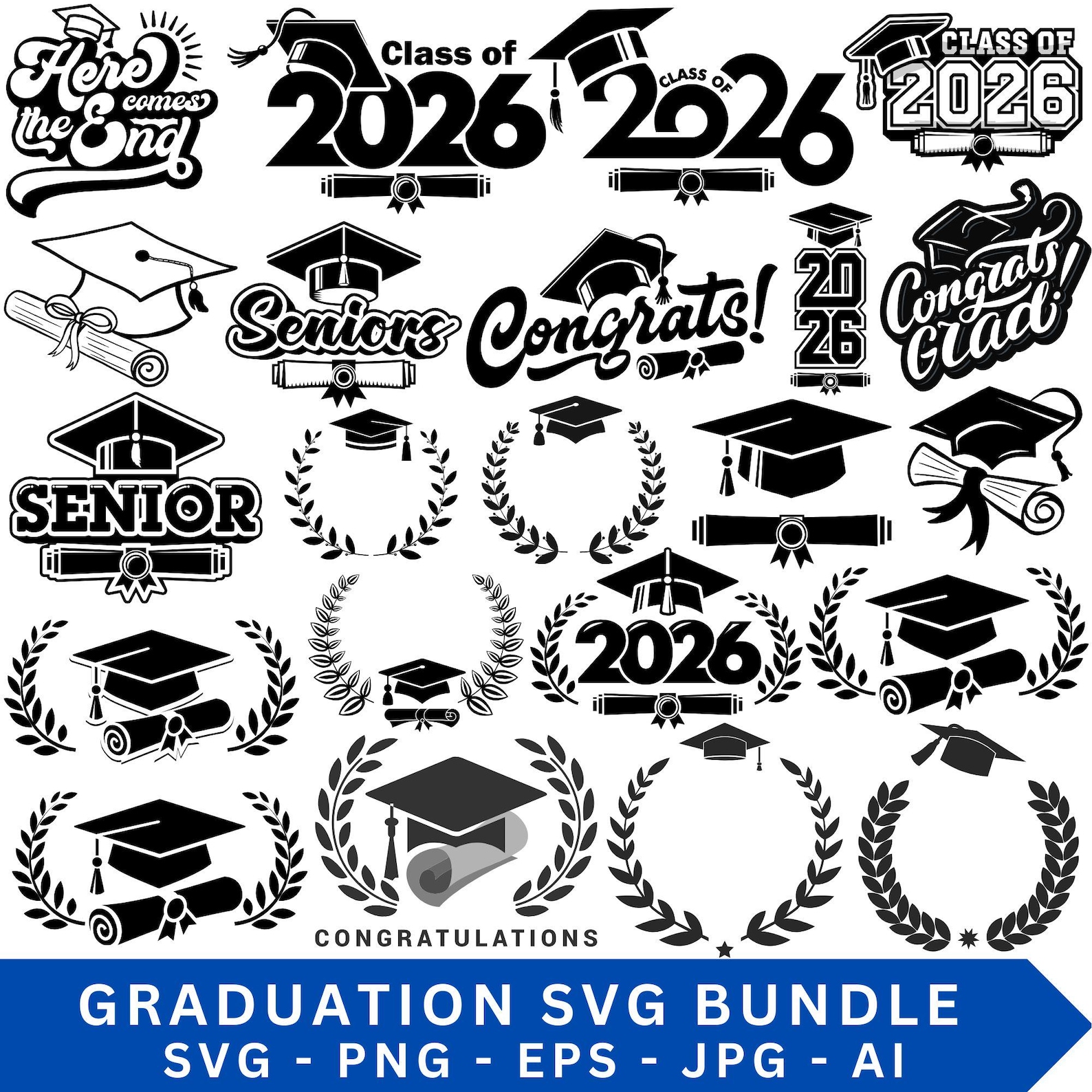 Graduation 2026 SVG Bundle, Senior Class High School Cricut Files ...