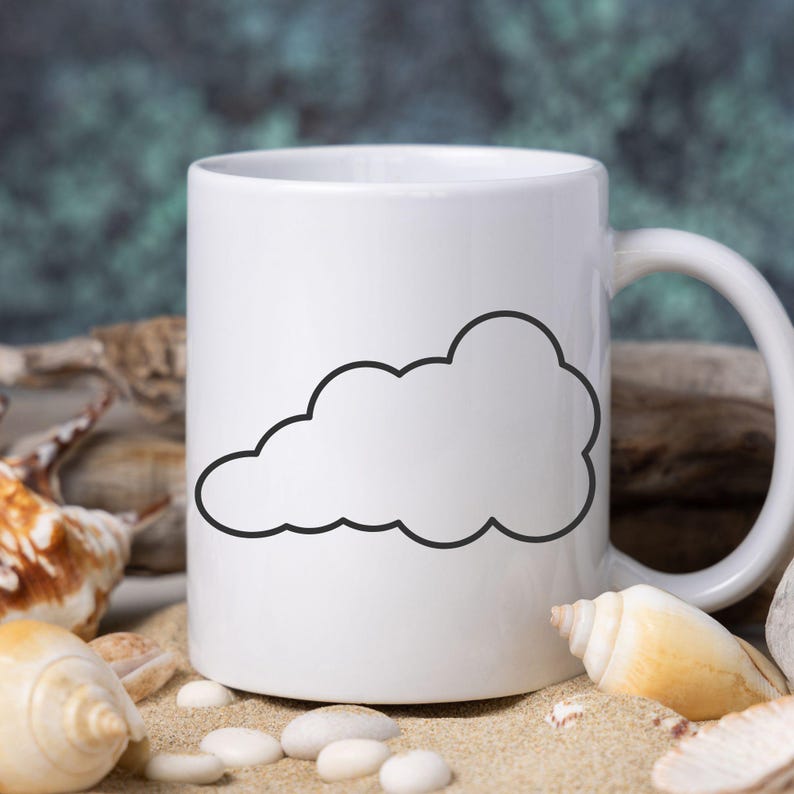 Cloud Outline SVG Bundle, Weather Clip Art, Cricut Cut Files (digital ...