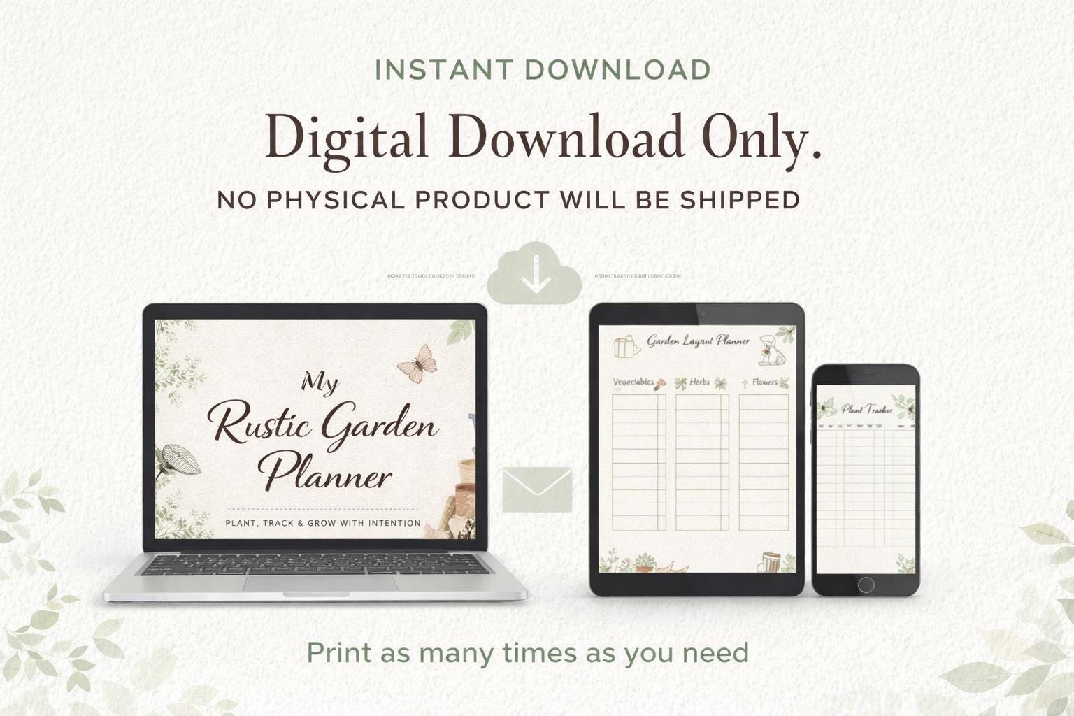 Rustic Garden Planner Printable | Garden Journal PDF | Plant Tracker ...