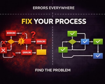 Processförbättringssystem för att hitta fel och åtgärda arbetsflödesproblem