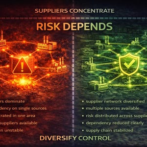 Supplier Dependency and Diversification Control System for Risk Exposure and Concentration Reduction