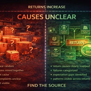 Return Tracking and Cause Analysis System for Product Failures and Expectation Gaps