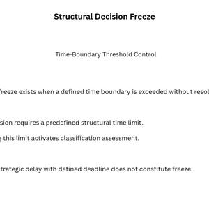 Decision Freeze Control System – Time-Boundary Classification, Delay Assessment and Resolution Logic