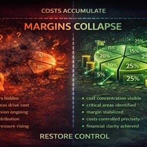Cost Concentration and Margin Erosion Analysis System for Risk Exposure and Margin Control