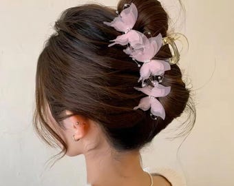 Butterfly Hair Claw Clip | Bridal, Bridesmaid, Floral Hair Accessory
