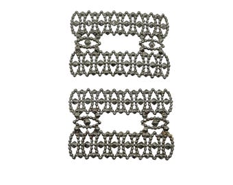 Victorian Edwardian Steel Cut Pair of Buckles