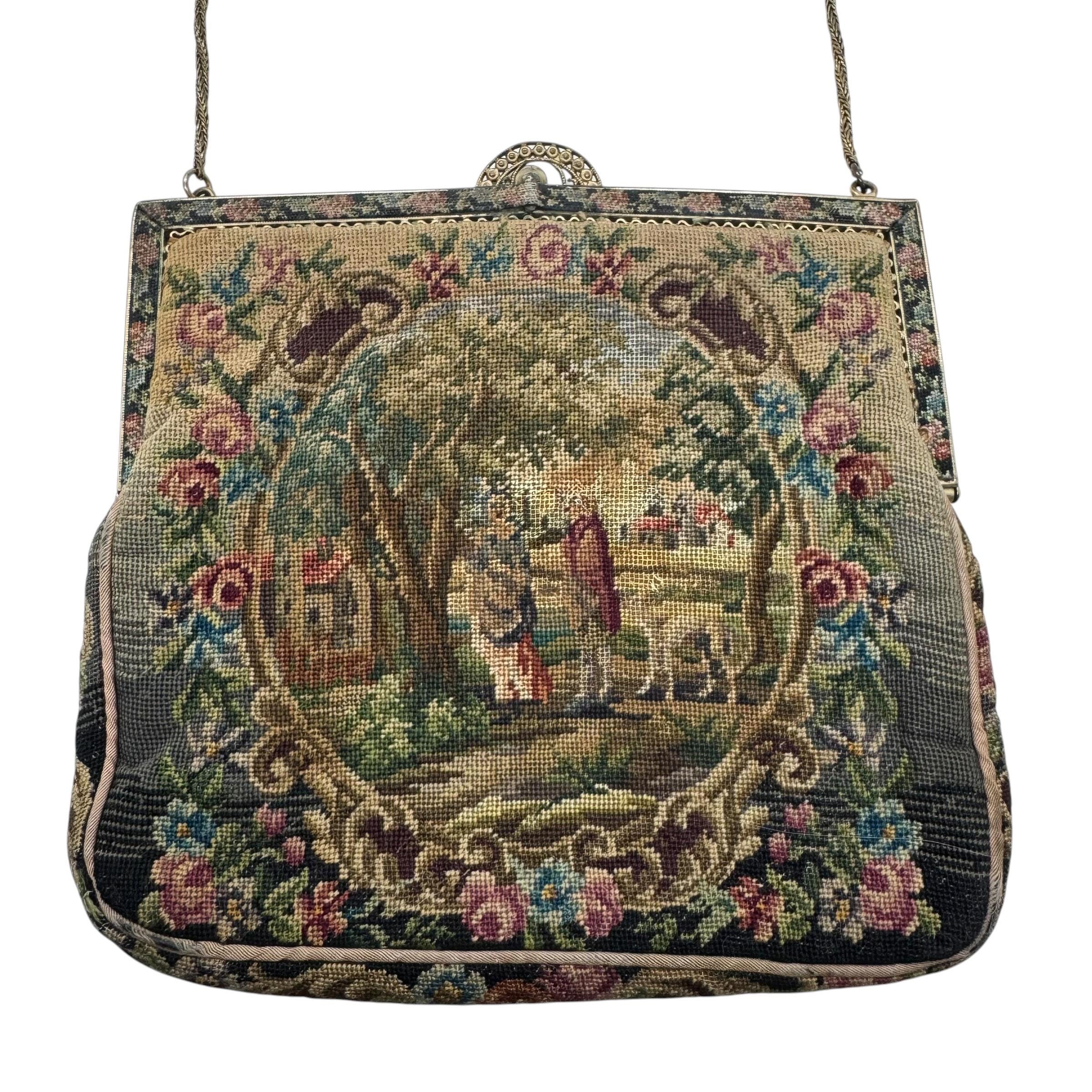 アンティーク、プチポワン（Petit Point）の手帳1820-1830頃製作 美術品・アンティーク・コレクション アンティーク、プチポワン（Petit