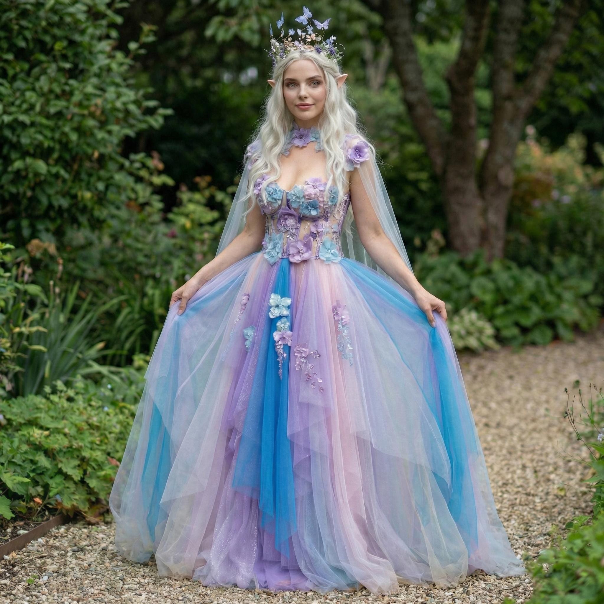 Fantasy Fairy Tulle Prom Corset Ball Gown