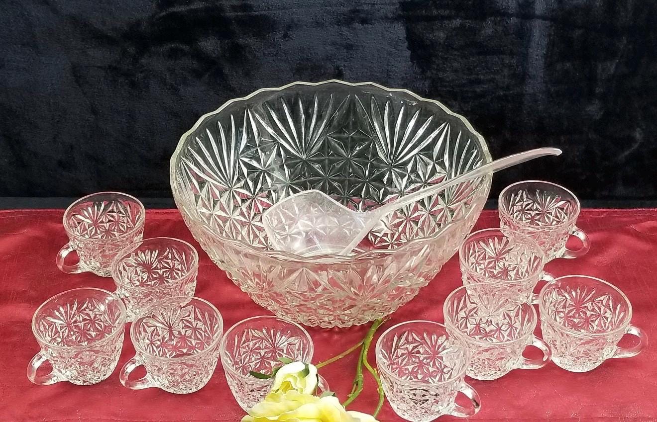 Punch Bowl Set Anchor Hocking Arlington - Etsy