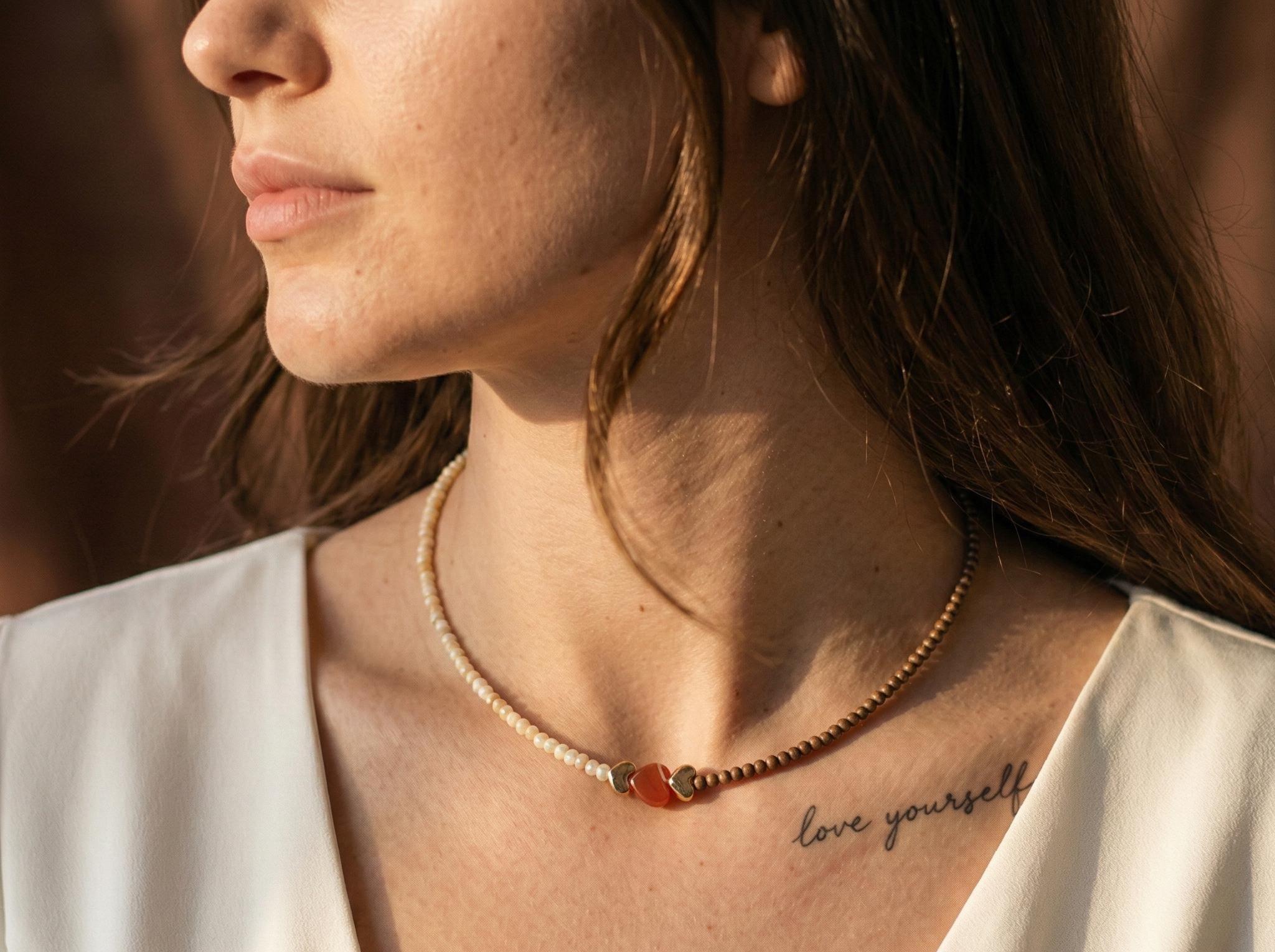 Collier ras de cou Labradorite - Bijoux style bohème Porte Bonheur