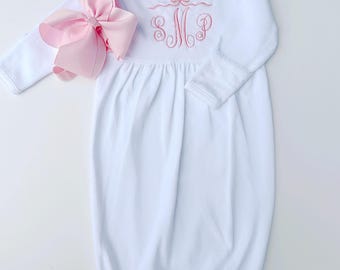 Vestido Pima blanco personalizado / Traje infantil bordado personalizado