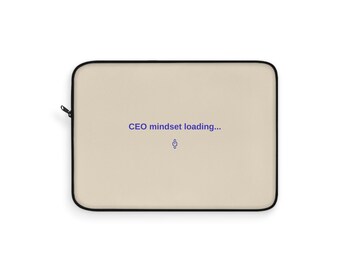 CEOマインドセット搭載ラップトップスリーブ｜スタイリッシュなデジタルノマドケース｜ミニマリスト起業家へのギフト｜Lolyと一緒にスクロール