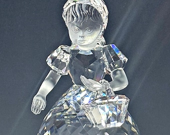 Swarovski Little Red Riding Hood with Basket Crystal Figurine, Retired 191695, Silver Crystal, Original Box & Certificate, Vintage Gift