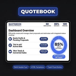 Service Quote Proposal Builder | Client Estimate Generator | Freelancer Pricing Contract Tool | Printable Offline HTML Download