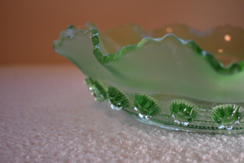 Prunt Vintage Davidson Green Glass “blackberry Prunt” Bowl – Art Deco - Etsy ...