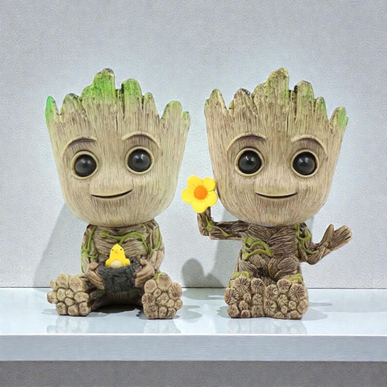 Mini Groot Planter Figurine 5cm Cartoon Tree Man Desk Decor Cute ...