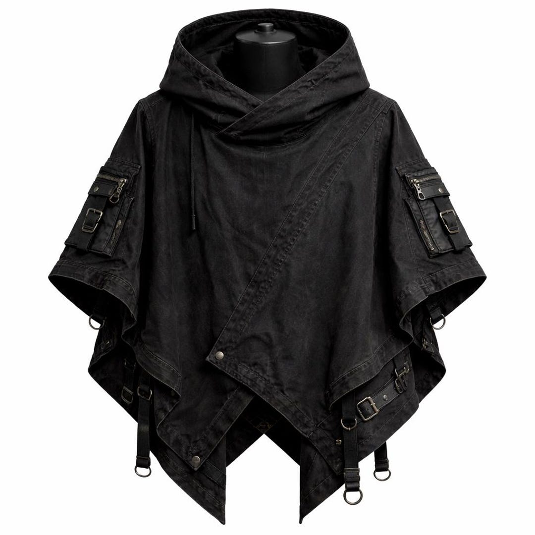 Tactical Hooded Poncho – Desert Utility Cape Post Apocalyptic Survival ...