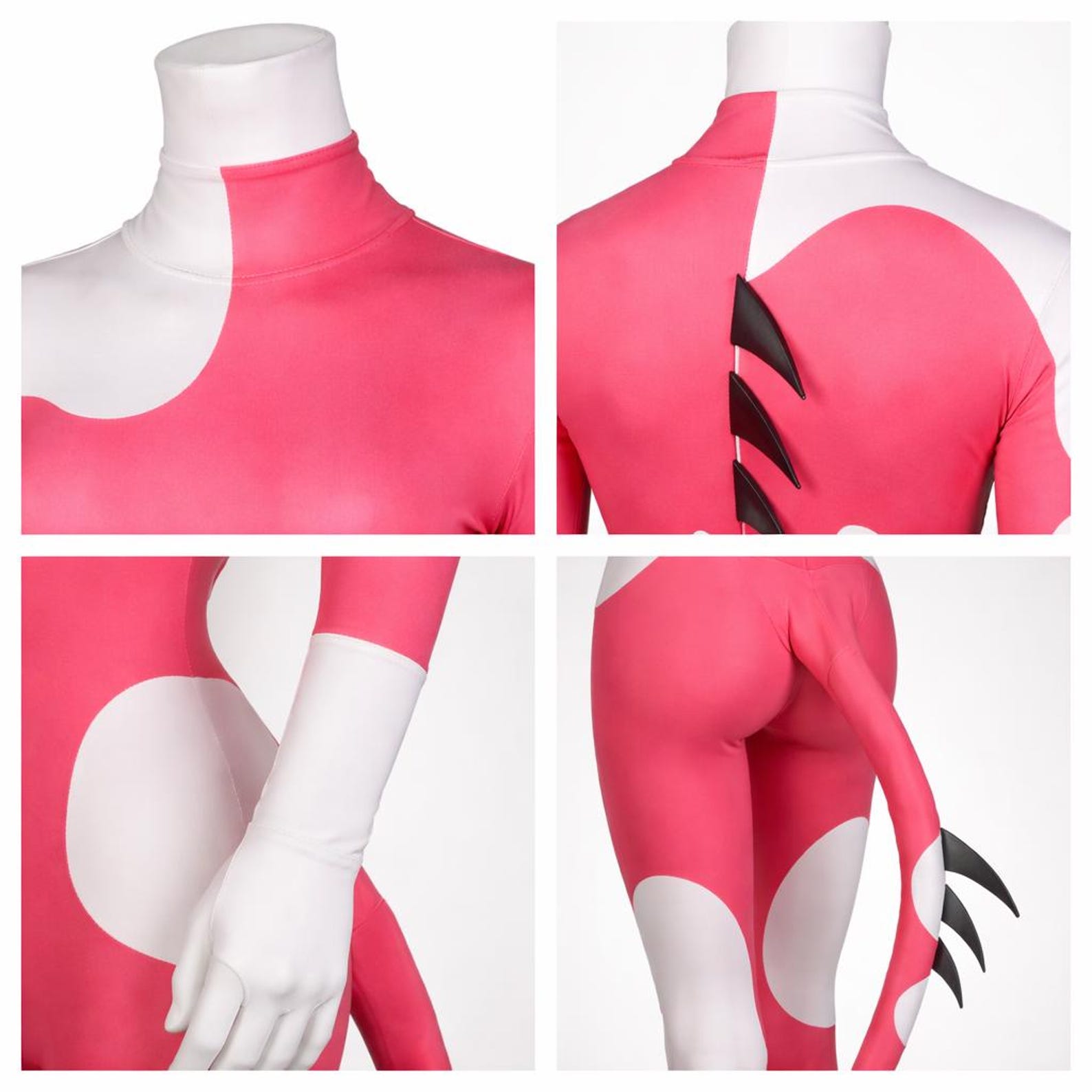 Pink Anime Cosplay Bodysuit: Full Body Zentai Halloween Costume Stretch ...