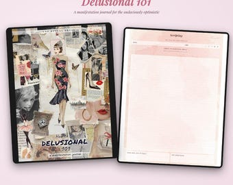 Digital Manifestation Journal GoodNotes | Law of Attraction, Affirmations, Vision Board | iPad Planner | 369 Method