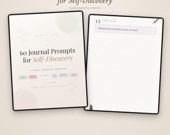 Journal Prompts PDF, Reflective Journal for Self Compassion, Healing and Personal Growth