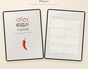 ADHD Workbook, Brain Dump, Dopamine Menu, Anxiety Journal, Neurodivergent Planner, ADHD Daily Planner, Printable + GoodNotes Digital PDF