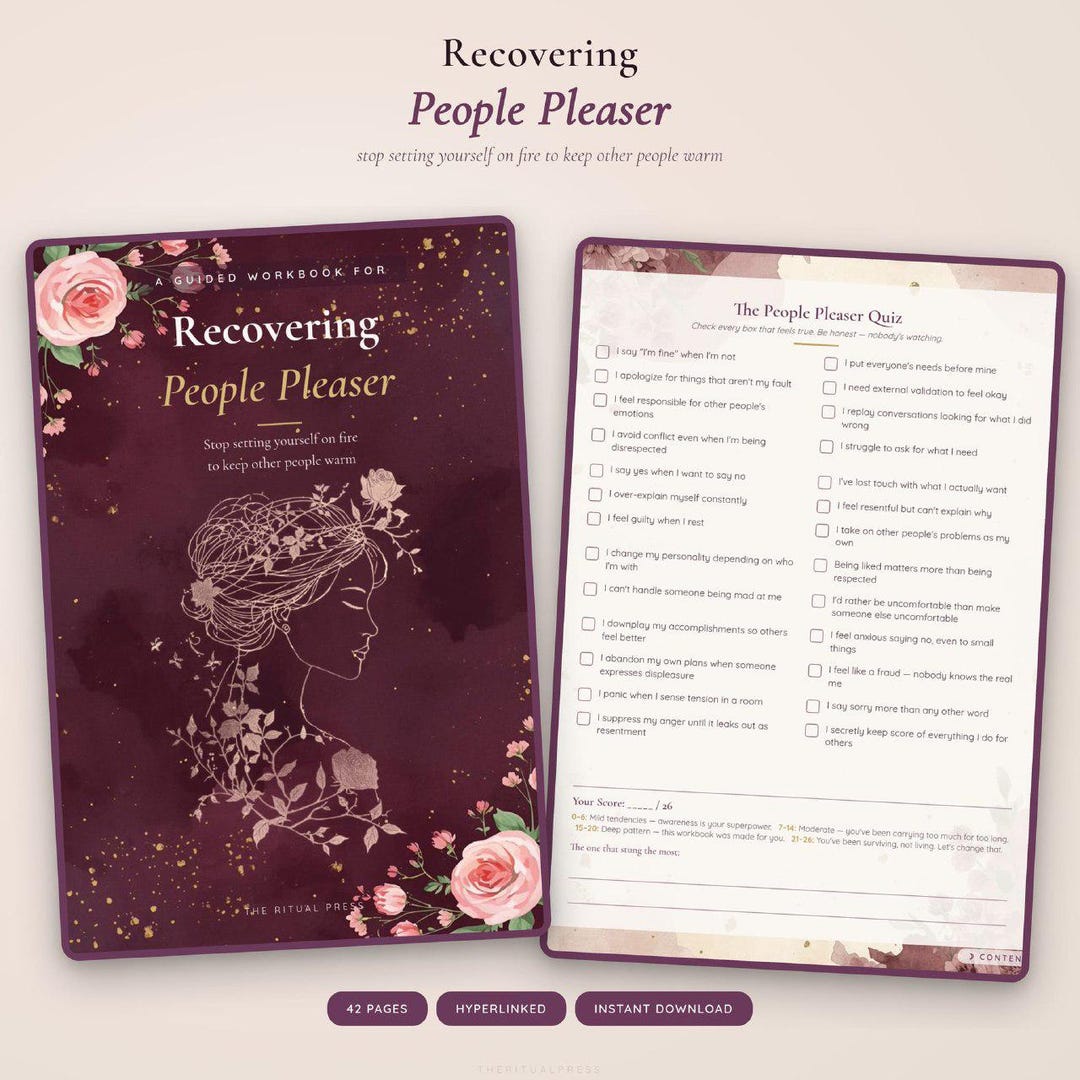 People Pleaser Workbook, Boundary Setting Guide With Guilt Decoder ...