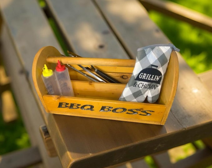 BBQ Tool Caddy for Grill Tools Storage