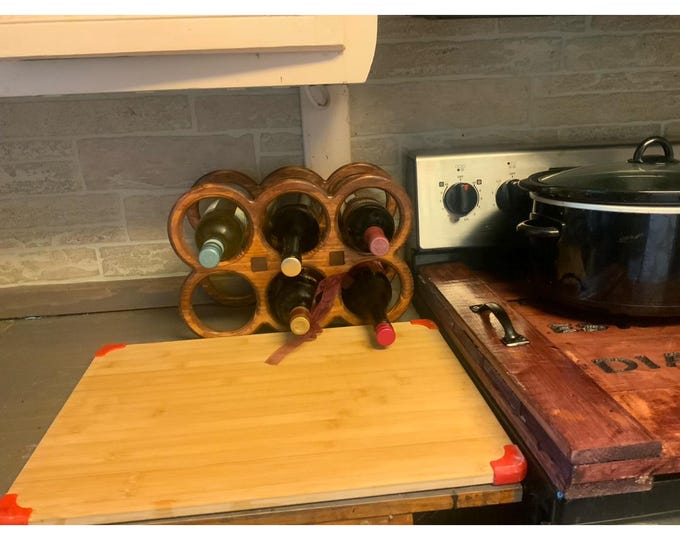 Rustic wine bottle holder