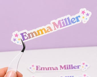 Personalized Name Sticker, Custom Back to School Sticker, Kids Name Label, Waterproof School Supply Decal, Multiple Color