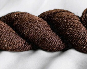 100% Baby Alpaca Merino Yarn | Chocolate Brown, Heavy Worsted 2-Ply (150 Yards)