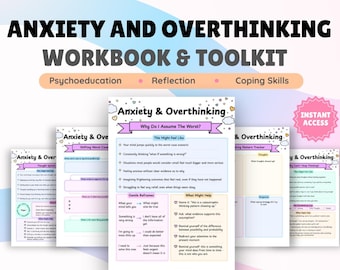 Ressourcenpaket zur Therapie von Angstzuständen und Grübeleien | Arbeitsbuch für Erwachsene und Jugendliche (Digitaler Download)