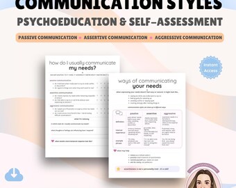 Selbsteinschätzung von Kommunikationsstilen, soziale Kompetenzen und assertive Kommunikation – Psychoedukation, Therapieressource (Digitaler Download)
