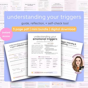 Kit di strumenti per la consapevolezza di sé: guida ai fattori scatenanti emotivi e schede di lavoro terapeutiche per la crescita personale / Download digitale