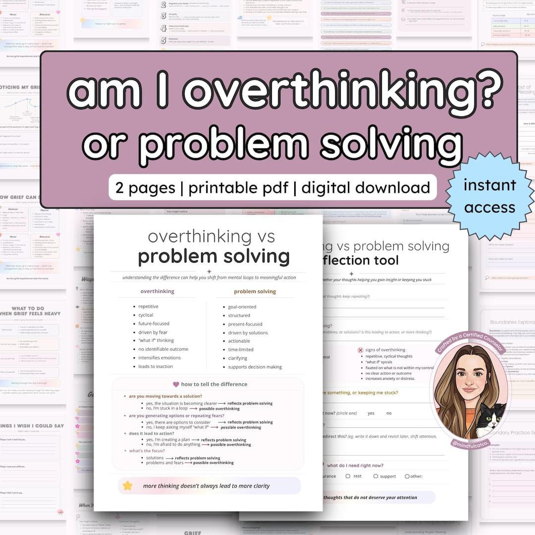 Overthinking Vs Problem Solving: Cbt-informed Guide & Reflection Tool ...