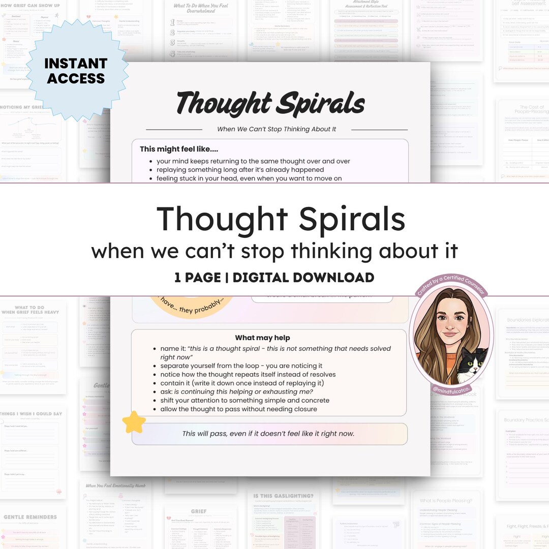 Break The Thinking Routine Cbt-informed Guide: Understanding Thought Spirals & Breaking Repetitive ...