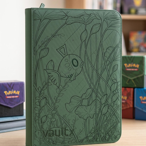 Feebas Custom Laser Engraved Pokemon Card Binder | TCG Trading Card Album | VaultX (Made to Order)