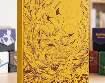 Ninetales SIR Custom Laser Engraved Pokemon Card Binder | TCG Trading Card Album | VaultX (Made to Order)