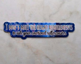 Sticker / Your Emotional Rollercoaster / Holographic / Waterproof Vinyl