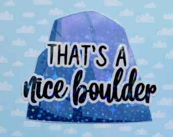 Sticker / That's a Nice Boulder / Shrek Quote / Holographic / Waterproof Vinyl