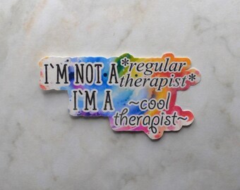 Sticker / I'm a Cool Therapist / Holographic / Waterproof Vinyl