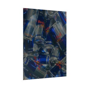Red Bull Energy Drink Cans Collage Poster Knoll LLMTitleOutput value image 3