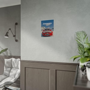 Poster arrotolato "Il fumo uccide le auto da rally" / Stampa da corsa, Sport motoristici d'epoca immagine 20
