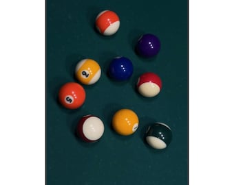 Billiard Pool Balls Rolled Posters | Vintage Game Room Wall Art