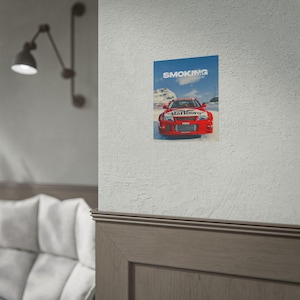 Poster arrotolato "Il fumo uccide le auto da rally" / Stampa da corsa, Sport motoristici d'epoca immagine 15