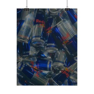 Red Bull Energy Drink Cans Collage Poster Knoll LLMTitleOutput value image 17