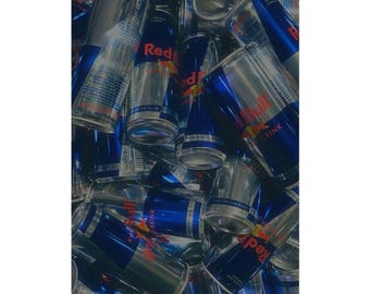 Red Bull Energy Drink Cans Collage Poster Knoll LLMTitleOutput value