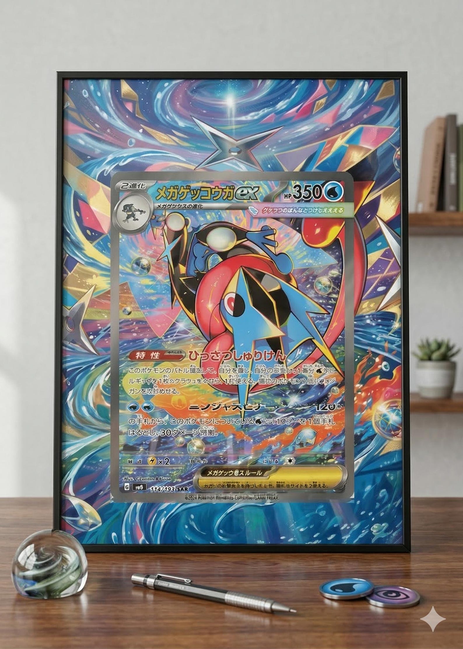 Mega Greninja Ex SAR 114/083 Extended Art Display Frame 5x7 - Etsy